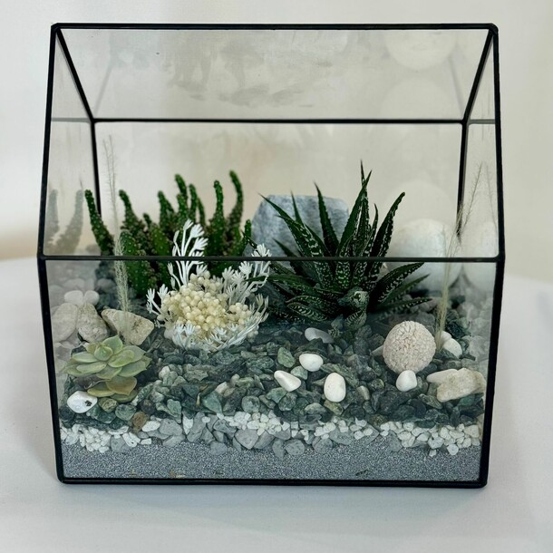 Флорариум "тропик", артикул F1372097 - 10100 рублей, доставка по городу. Flawery - доставка цветов