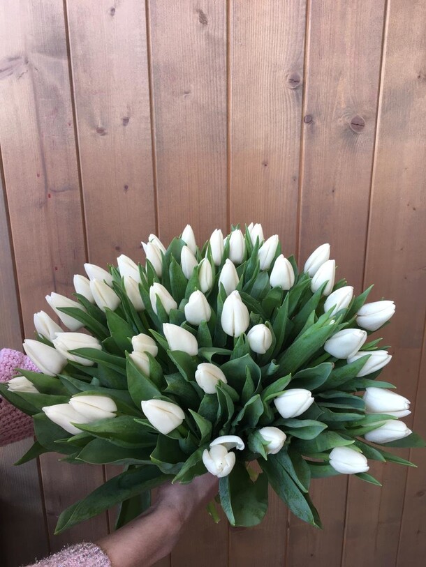 Тюльпан белый, артикул F72990 - 21037 рублей, доставка по городу. Flawery - доставка цветов