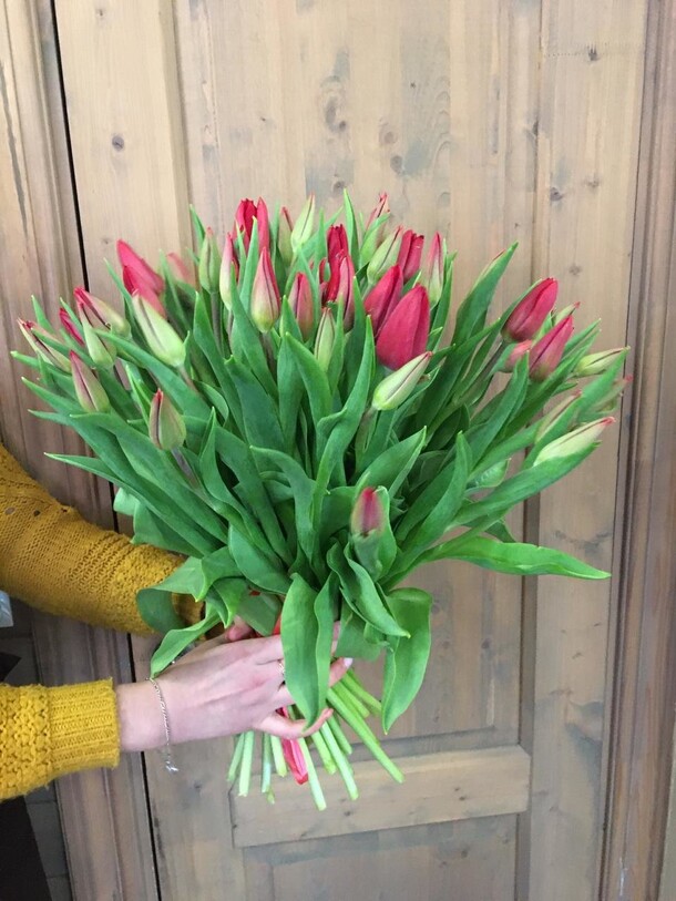 Тюльпан красный, артикул F72999 - 21037 рублей, доставка по городу. Flawery - доставка цветов