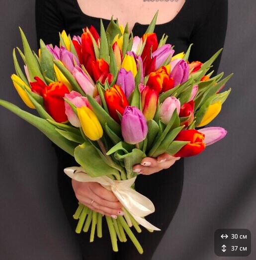 51 тюльпан микс, артикул F1259103 - 9990 рублей, доставка по городу. Flawery - доставка цветов