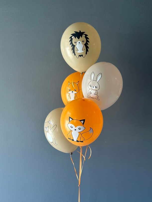 Набор шаров с животными, артикул F1333486 - 1485 рублей, доставка по городу. Flawery - доставка цветов