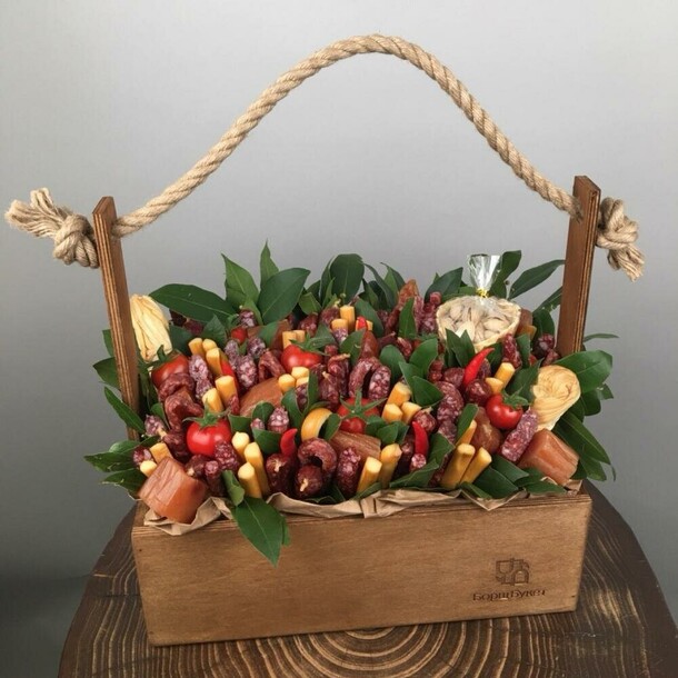 Ящик мясной с канатом s, артикул F1446816 - 7150 рублей, доставка по городу. Flawery - доставка цветов