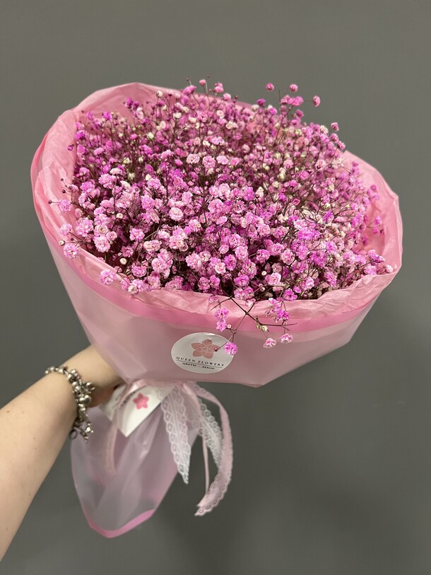 Букет из розовой гипсофилы, артикул F1323966 - 2893 рублей, доставка по городу. Flawery - доставка цветов