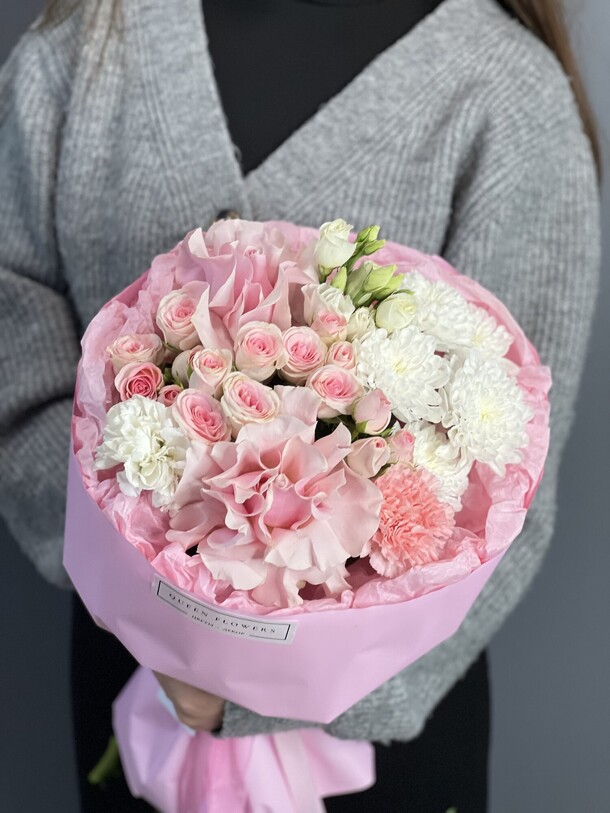 Нежный зефирный букет🎀, артикул F1463797 - 4050 рублей, доставка по городу. Flawery - доставка цветов