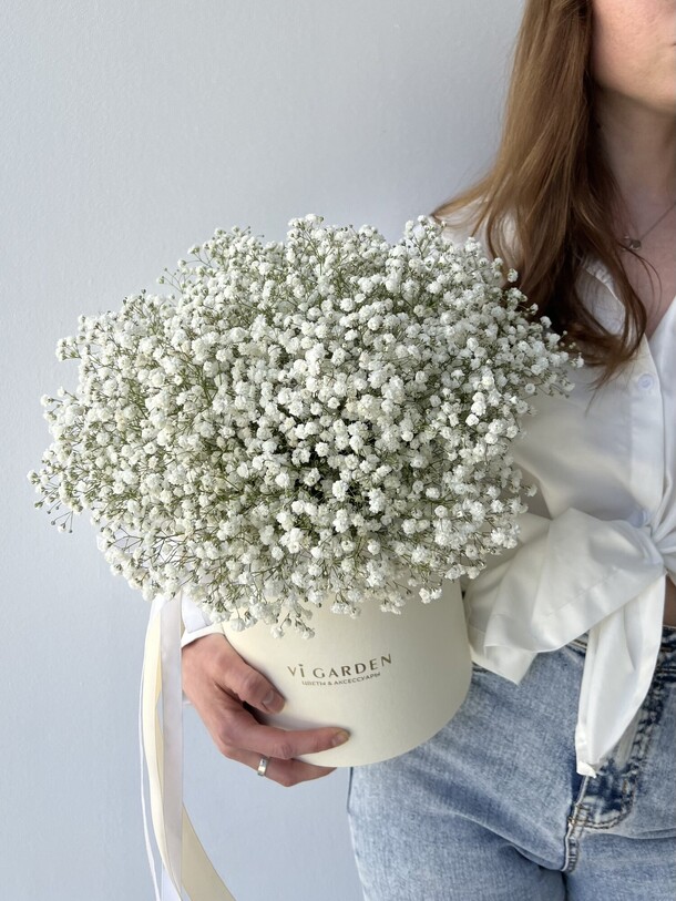 Бокс "гипсофила" l, артикул F1419138 - 6500 рублей, доставка по городу. Flawery - доставка цветов