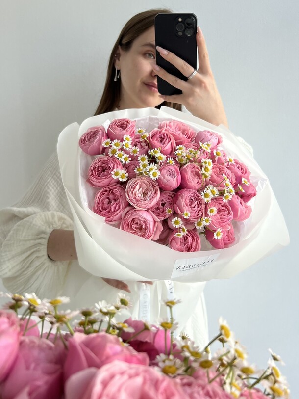 Букет «сильва-ромашка», артикул F1432480 - 7600 рублей, доставка по городу. Flawery - доставка цветов