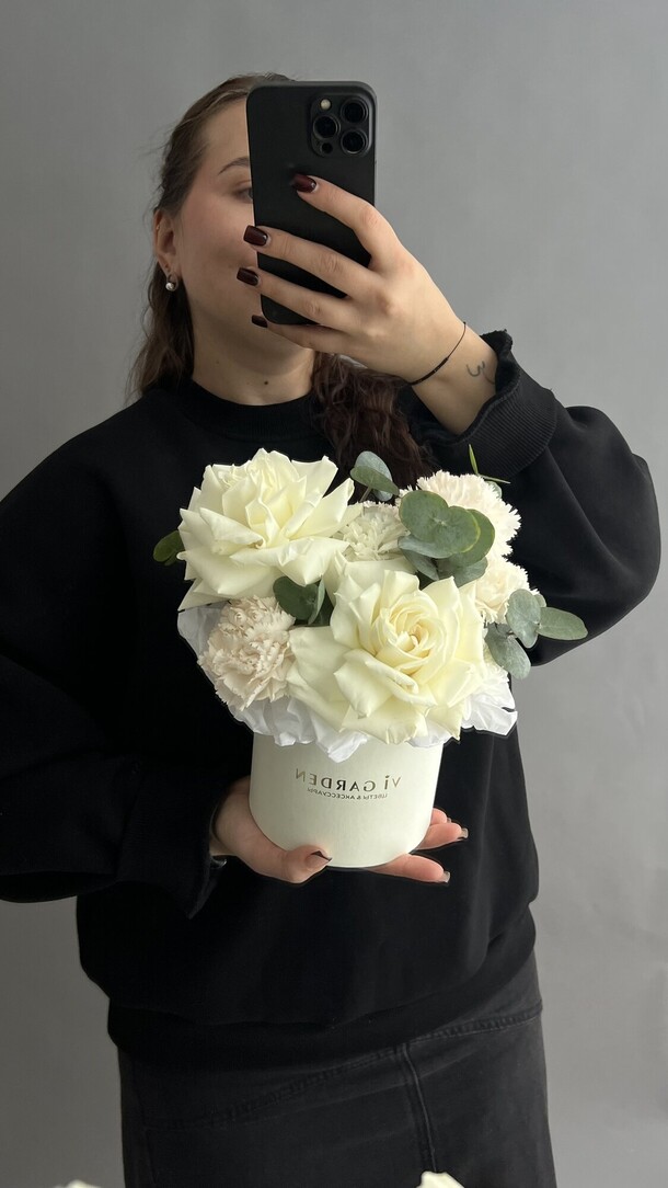 Бокс «снежный сад» размер s, артикул F1484938 - 3700 рублей, доставка по городу. Flawery - доставка цветов