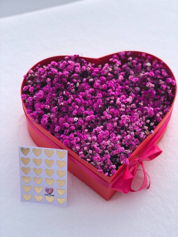 Сердце из гипсофилы, артикул F1156082 - 1850 рублей, доставка по городу. Flawery - доставка цветов