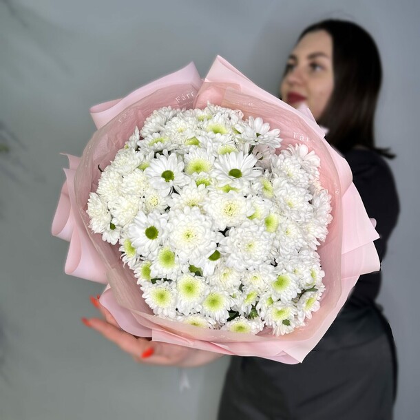 Вдохновение из кустовых хризантем, артикул F1287342 - 9100 рублей, доставка по городу. Flawery - доставка цветов