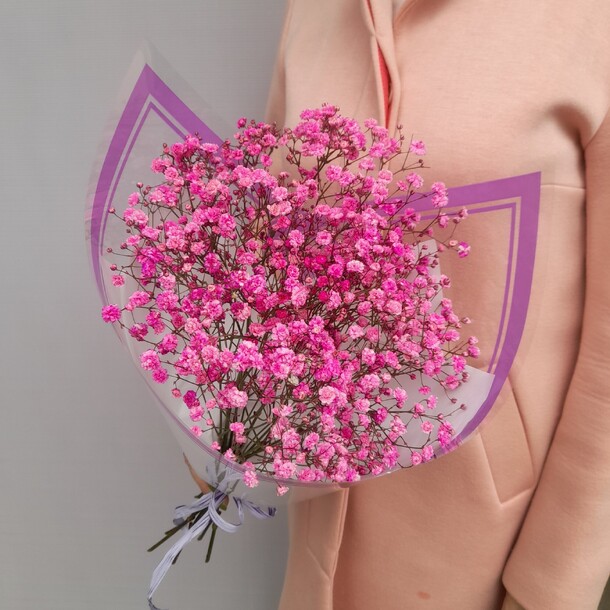 Букетик розовых гипсофил, артикул F1415157 - 1500 рублей, доставка по городу. Flawery - доставка цветов