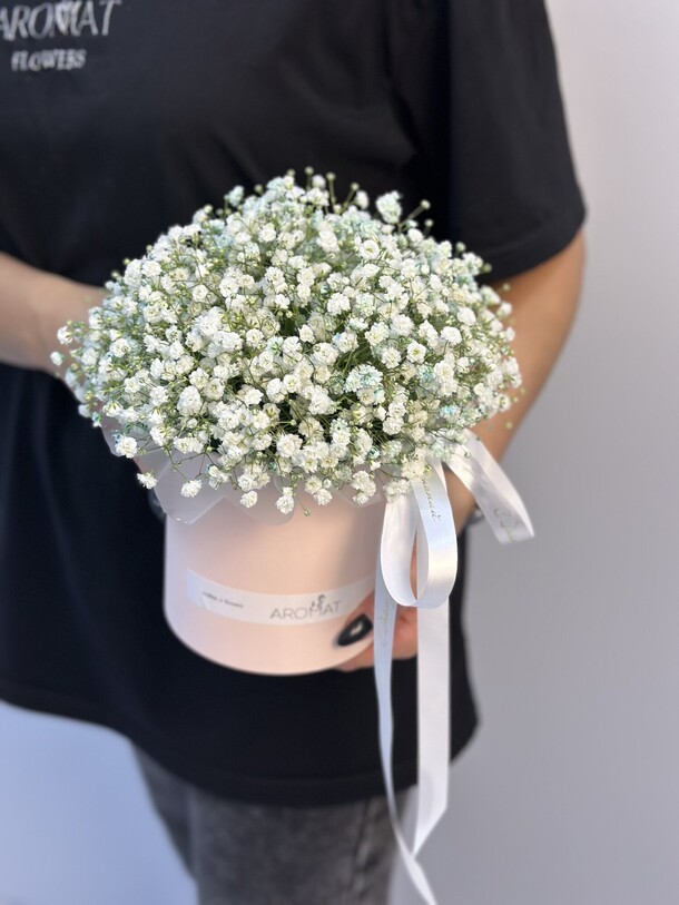 Композиция из гипсофилы, артикул F1322345 - 3740 рублей, доставка по городу. Flawery - доставка цветов