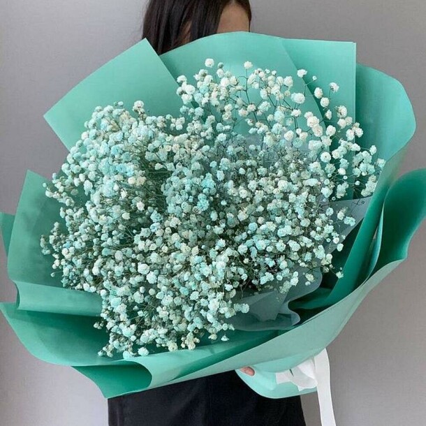 Букет из 9 гипсофил «тиффани», артикул F1218004 - 4290 рублей, доставка по городу. Flawery - доставка цветов