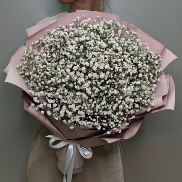 Букет из 11 белых гипсофил, артикул F1225719 - 4190 рублей, доставка по городу. Flawery - доставка цветов