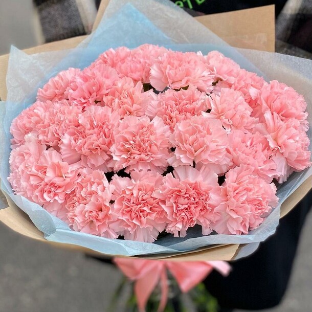 Букет из 25 диантусов, артикул F1245721 - 4790 рублей, доставка по городу. Flawery - доставка цветов