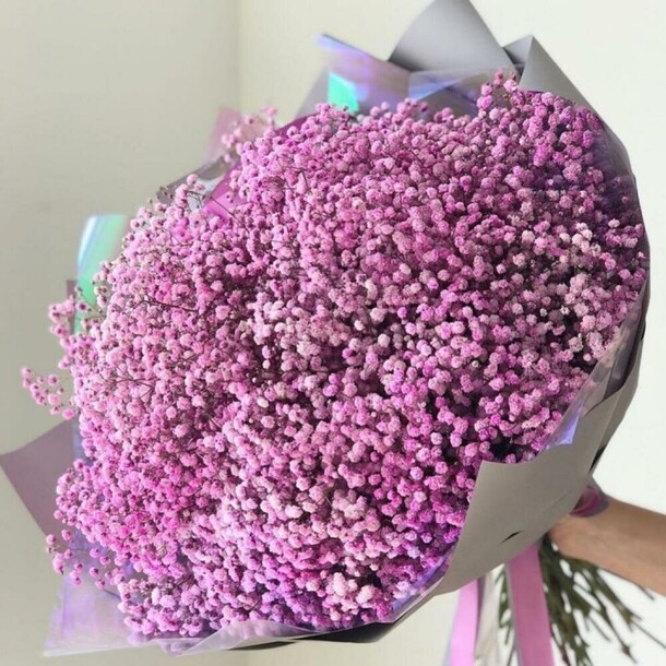 Букет из 19 розовых гипсофил, артикул F1256774 - 8590 рублей, доставка по городу. Flawery - доставка цветов