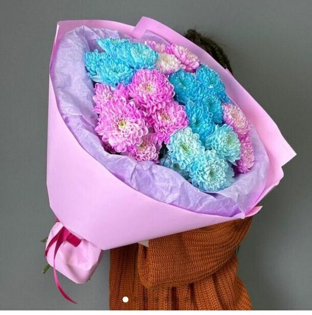 Радужный хризантемы, артикул F1367265 - 3800 рублей, доставка по городу. Flawery - доставка цветов