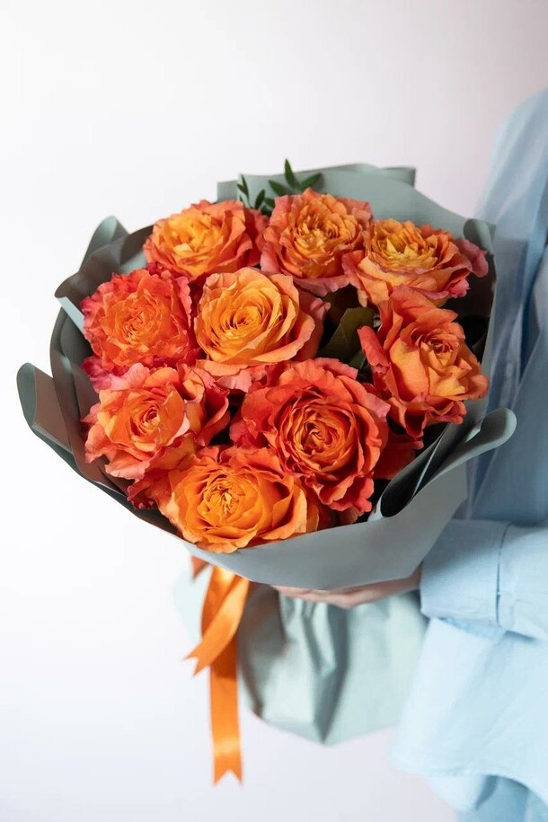 Пионовидные розы 9 шт, артикул F1284622 - 3800 рублей, доставка по городу. Flawery - доставка цветов