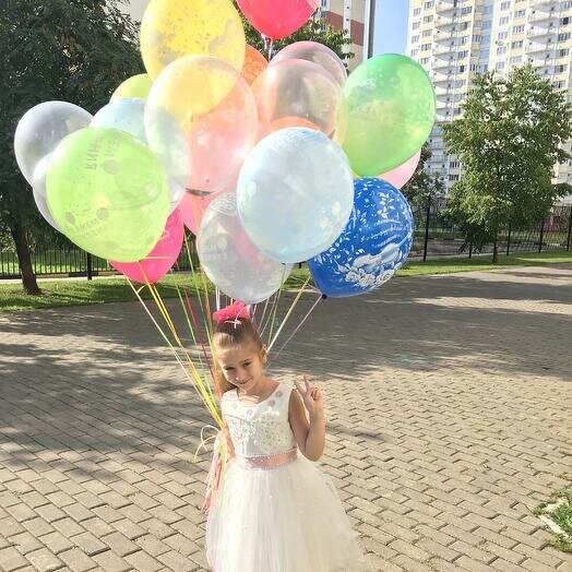 Набор 25 шаров " с днем рождения", артикул F1329147 - 5900 рублей, доставка по городу. Flawery - доставка цветов