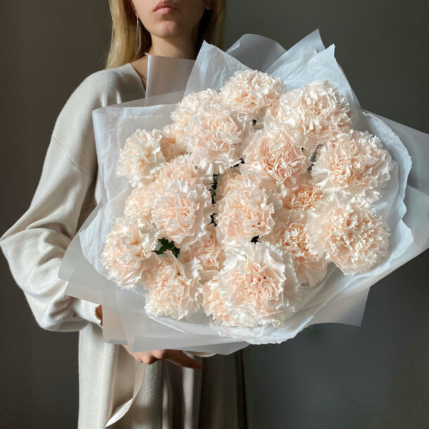 Букет из жемчужных гвоздик. Veresk 337, артикул F1346540 - 5863 рублей, доставка по городу. Flawery - доставка цветов