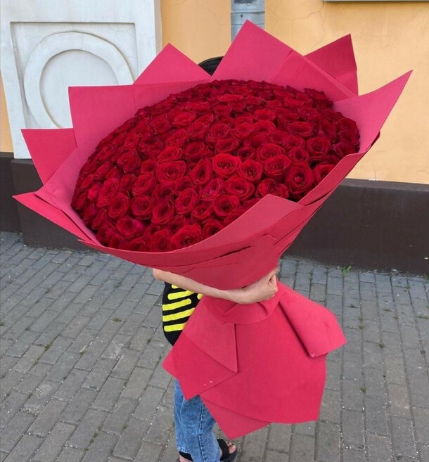 101 красный роза, артикул F1141522 - 28599 рублей, доставка по городу. Flawery - доставка цветов