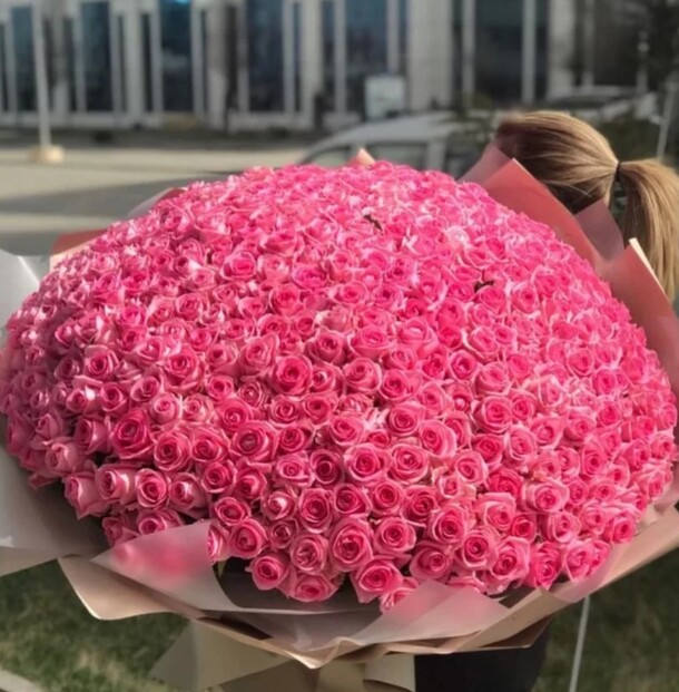 Букет из 501 розовых роз., артикул F23350 - 128226 рублей, доставка по городу. Flawery - доставка цветов