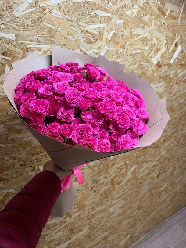 Букет из пионовидных роз  21, артикул F1150244 - 9569 рублей, доставка по городу. Flawery - доставка цветов