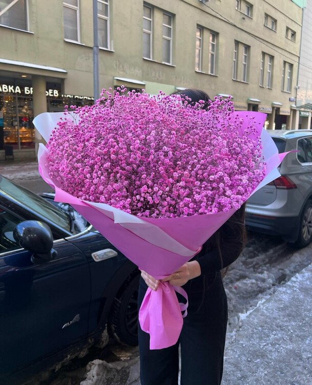 Огромный букет из гипсофилы, артикул F1170271 - 11660 рублей, доставка по городу. Flawery - доставка цветов