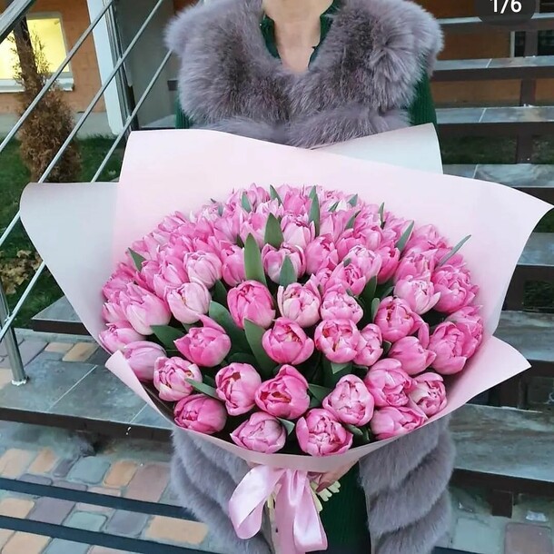 Пионовидные тюльпаны, артикул F1172690 - 27272 рублей, доставка по городу. Flawery - доставка цветов