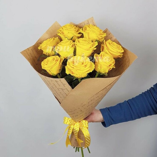 Роза жёлтая, артикул F1212766 - 2859 рублей, доставка по городу. Flawery - доставка цветов