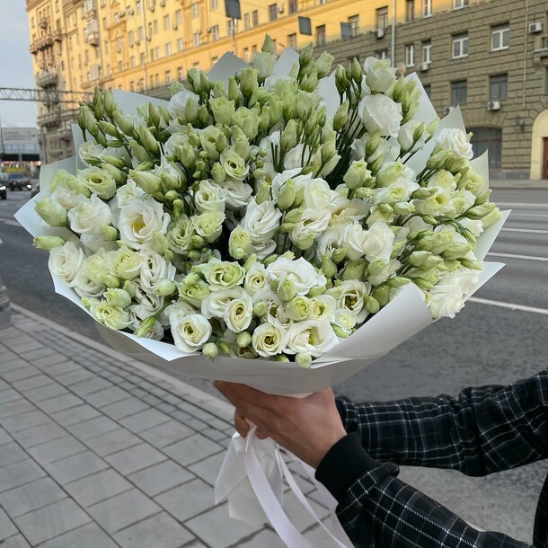 Эустома белая, артикул F1270066 - 5423 рублей, доставка по городу. Flawery - доставка цветов