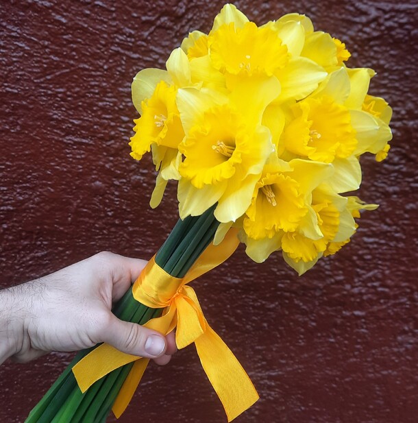 Букет 15 нарциссов, артикул F1269800 - 2950 рублей, доставка по городу. Flawery - доставка цветов