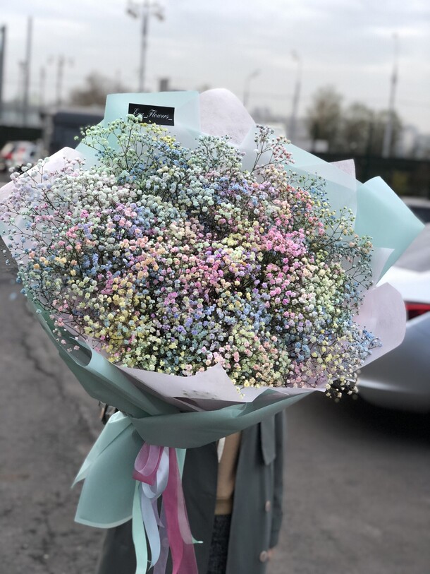 Букет гигант из гипсофилы, артикул F96367 - 9304 рублей, доставка по городу. Flawery - доставка цветов