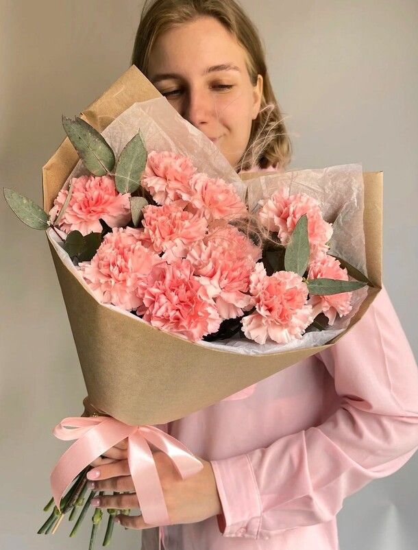 Нежные диантусы, артикул F1256101 - 3850 рублей, доставка по городу. Flawery - доставка цветов