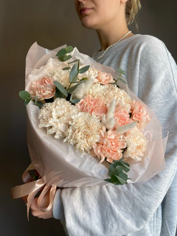 Микс сортовых диантусов, артикул F1256161 - 4840 рублей, доставка по городу. Flawery - доставка цветов