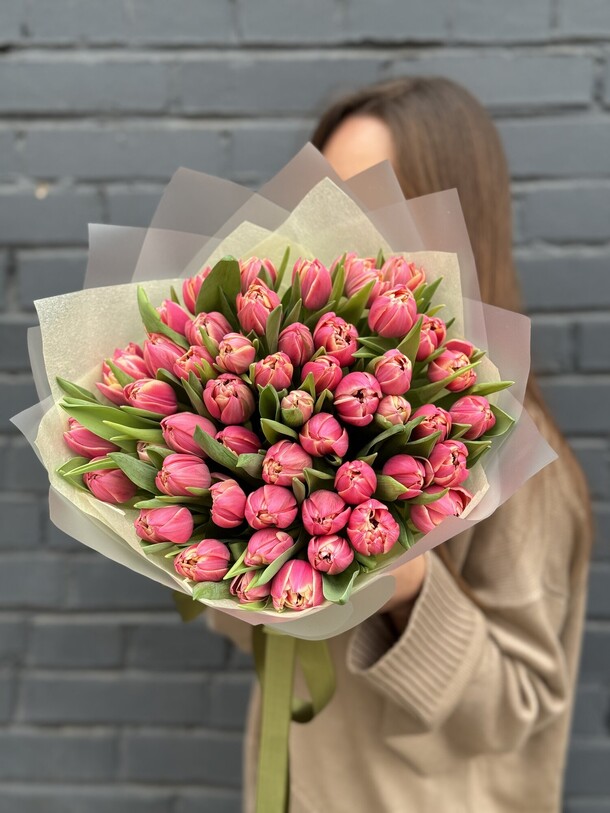 Пионовидные тюльпаны, артикул F1390151 - 13850 рублей, доставка по городу. Flawery - доставка цветов