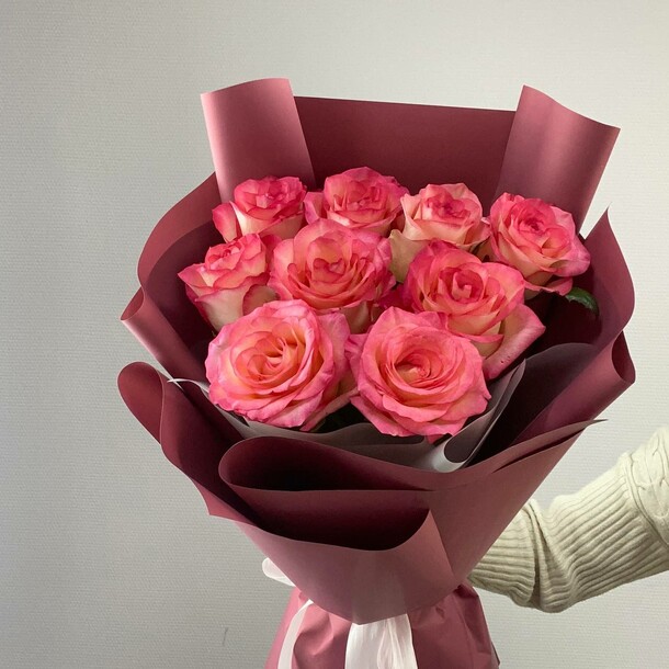 Букет из роз "жаклин", артикул F1249290 - 4392 рублей, доставка по городу. Flawery - доставка цветов