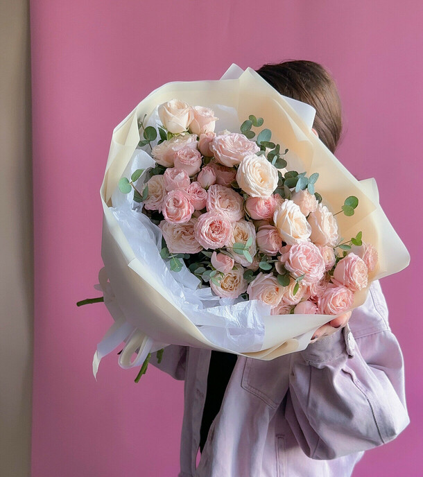 Букет нежный, артикул F1220401 - 4500 рублей, доставка по городу. Flawery - доставка цветов