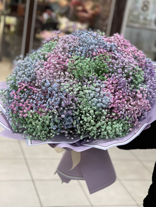 Радужная гипсафила, артикул F1227998 - 13976 рублей, доставка по городу. Flawery - доставка цветов