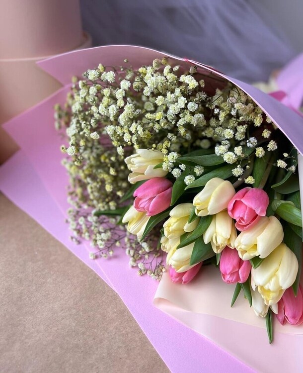 Тюльпановая свежесть, артикул F1257229 - 4180 рублей, доставка по городу. Flawery - доставка цветов