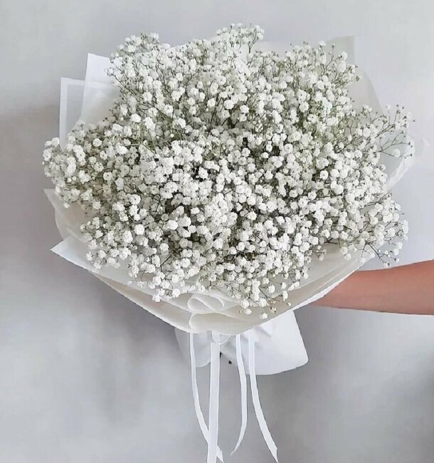Воздушное белое облако из гипсофилы, артикул F1263297 - 2660 рублей, доставка по городу. Flawery - доставка цветов
