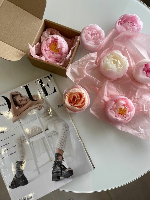 Свеча пион ручной работы, артикул F1203897 - 1150 рублей, доставка по городу. Flawery - доставка цветов