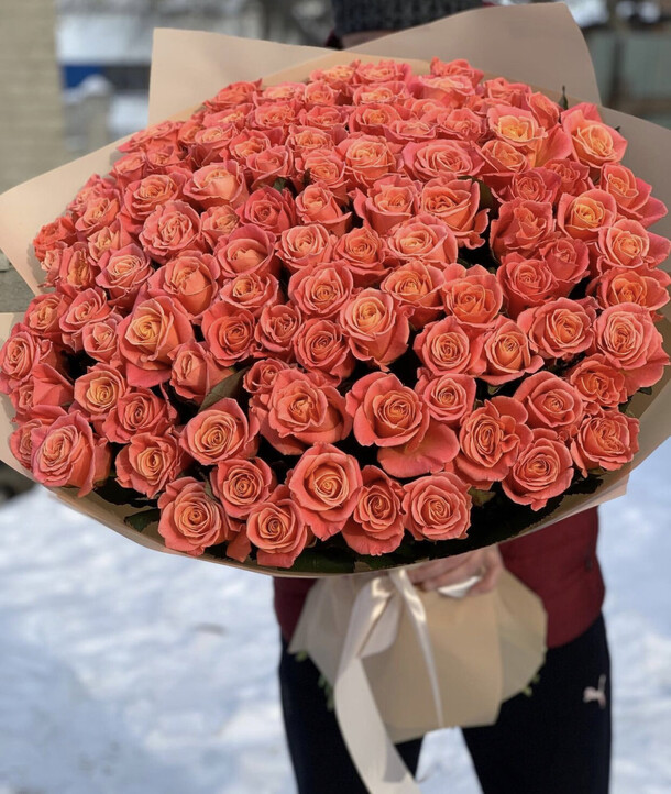 101 роза, артикул F1148154 - 35767 рублей, доставка по городу. Flawery - доставка цветов