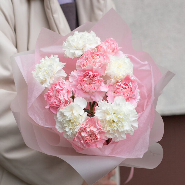 Романтичные диантусы, артикул F1373768 - 3450 рублей, доставка по городу. Flawery - доставка цветов