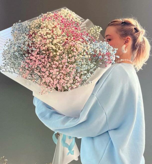 Букет-гигант «спектр», артикул F1313661 - 2284 рублей, доставка по городу. Flawery - доставка цветов