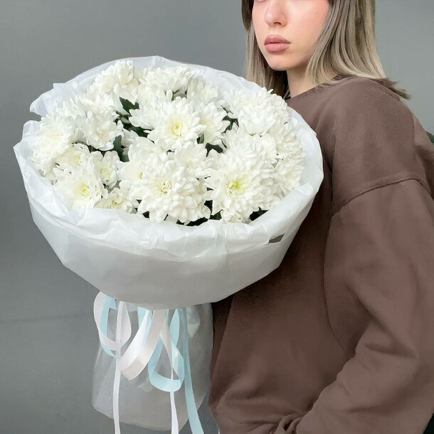 Букет «снежный», артикул F1385988 - 2600 рублей, доставка по городу. Flawery - доставка цветов