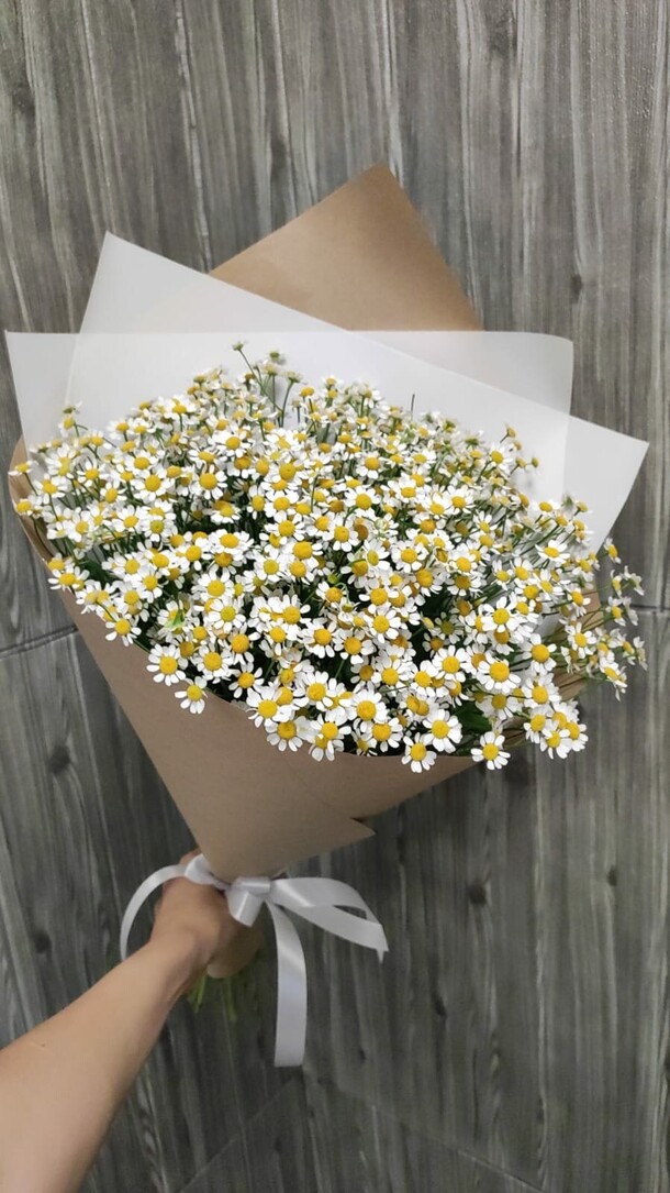 Букет из 25 кустовых ромашек, артикул F1153494 - 6958 рублей, доставка по городу. Flawery - доставка цветов