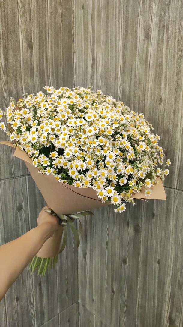 Букет из 25 кустовых ромашек, артикул F1197245 - 6958 рублей, доставка по городу. Flawery - доставка цветов