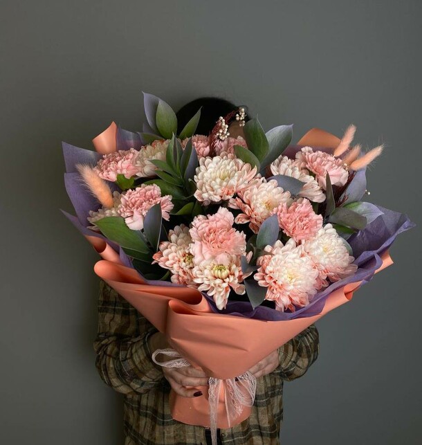 Нежный розовый букет, артикул F1420445 - 3990 рублей, доставка по городу. Flawery - доставка цветов