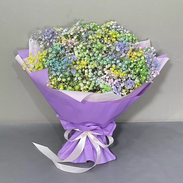 Букет гипсофил «яркий», артикул F1233464 - 6160 рублей, доставка по городу. Flawery - доставка цветов