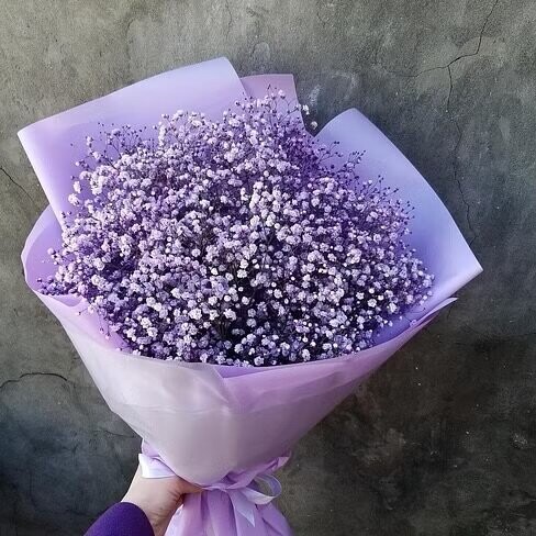 Букет гипсофил «вайлет», артикул F1238030 - 6601 рублей, доставка по городу. Flawery - доставка цветов